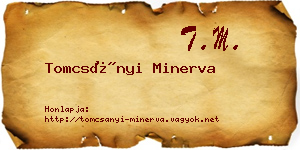 Tomcsányi Minerva névjegykártya